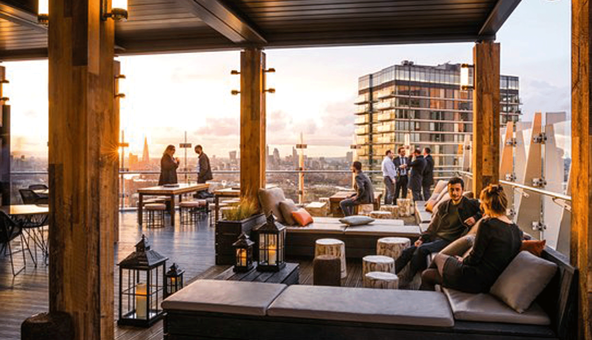 Roof Terrace in Canary Wharf